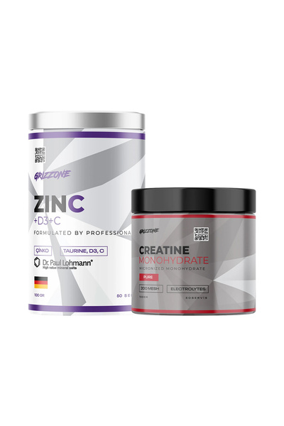 GRIZZONE Creatine 150 Gr , Zinc + D3 + C Paketi