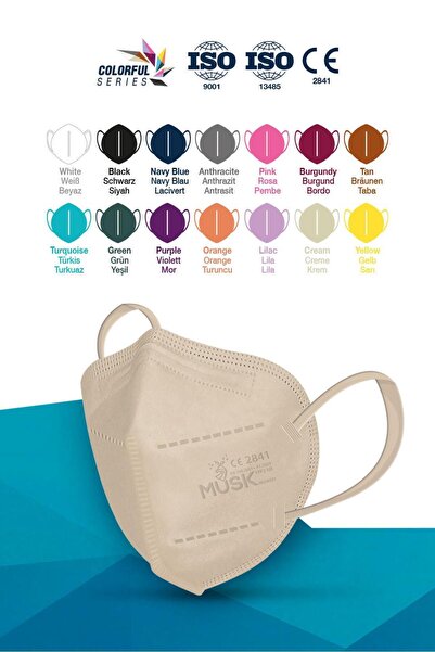 Musk Maske Krem Renk 10 Adet