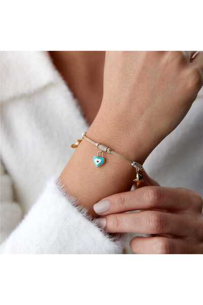 Cherry by Özkonak İç İçe Kalp Charm Bileklik