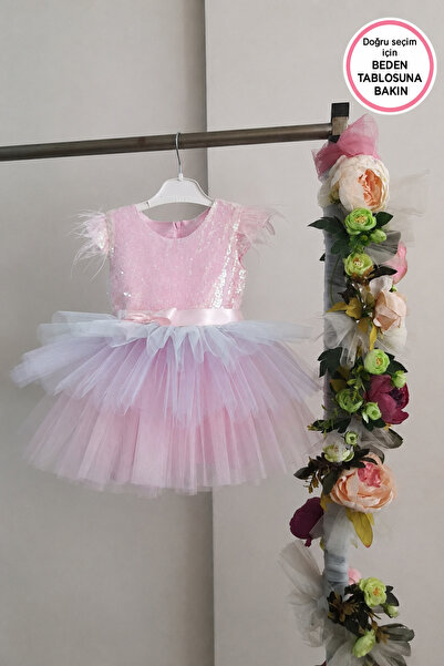 Kidstore Kız Çocuk Barbie Pembe Elbise