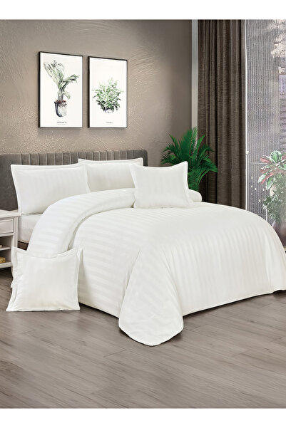 Generic Hotel Stripe soft Comforter Set, Single Size (160X210 CM) 4 Pieces, H...