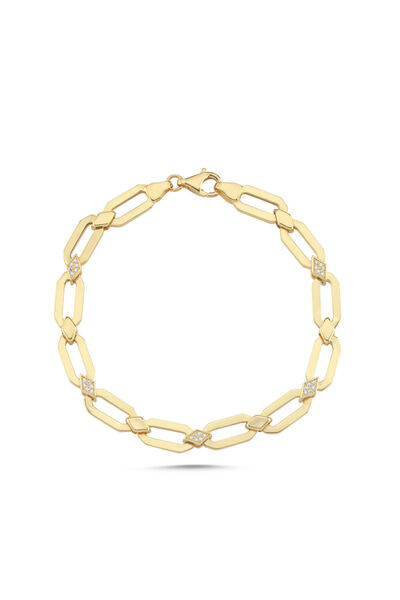 Sembol Gold Kalın Halkalı Klasik Altın Bileklik 7 mm-20 cm