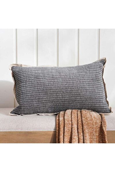 PAN HOME Boston Feather Filled Cushion 30x50cm - Grey
