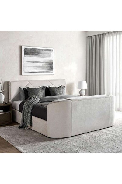 PAN HOME Vogue Super King Bed 200x200- Beige