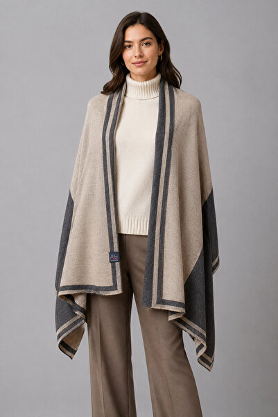 Sebir Moda Two Colors Knitwear Shawl