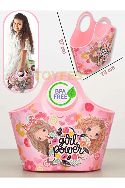 TOYFEST حقيبة أطفال يومية وشاطئية متعددة الأغراض باللون الوردي - موديل Girl P...