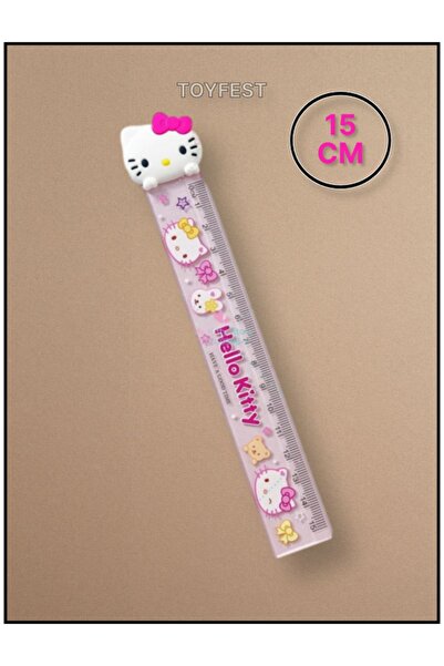 TOYFEST Διαφανής χάρακας 15 cm με φιγούρα Hello Kitty - (1 ΤΕΜΑΧΙΟ)