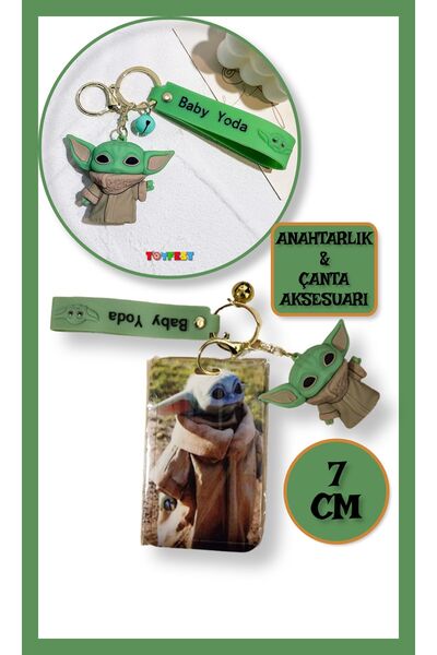 TOYFEST Star Wars Mandalorian The Child Grogu Baby Yoda Figür Anahtarlık ve K...