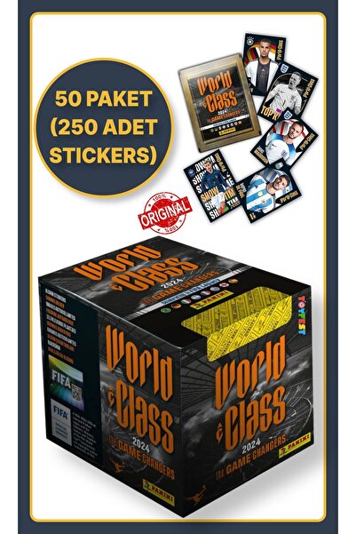 TOYFEST Panini Fifa World Class 2024 Football Player Stiker Collection - 50 P...
