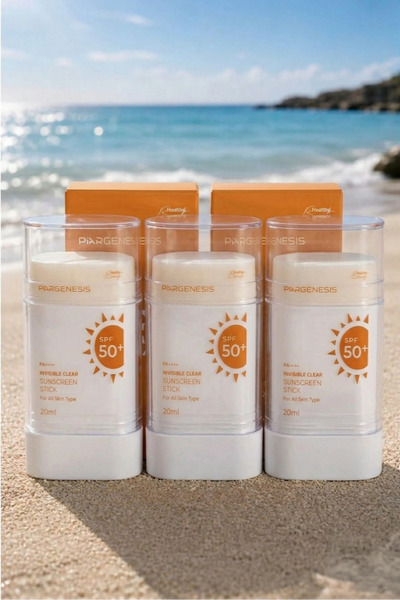 Piar Genesis Sunscreen Stick Spf50+ Set of 3 (20 ml X 3) 60 Ml– Transparent H...