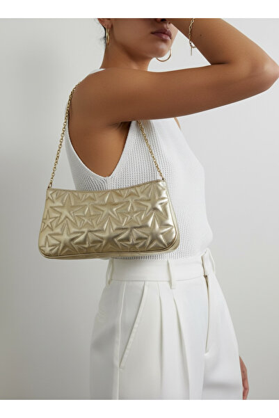 Boutiquehaki Bean Star Embroidered Chain Strap Women's Shoulder Bag