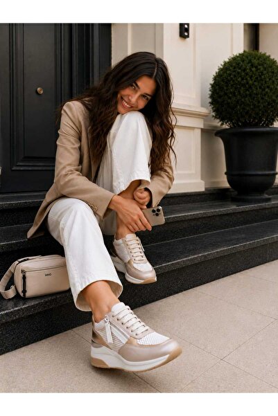 Mammamia 0270 EREN SHOES&BAG Γνήσιο δέρμα με φερμουάρ και λεπτομέρεια με κορδ...
