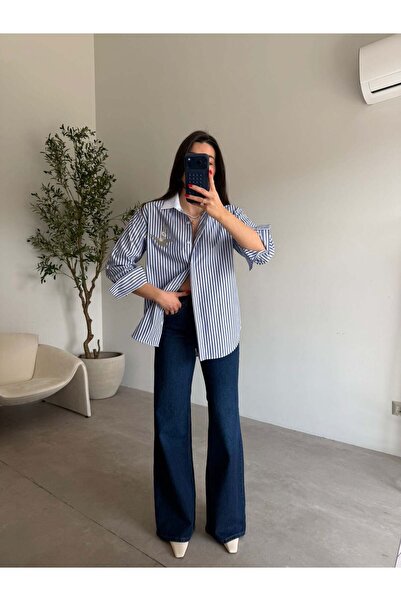 Bade Butik Navy blue wide leg jolly jeans