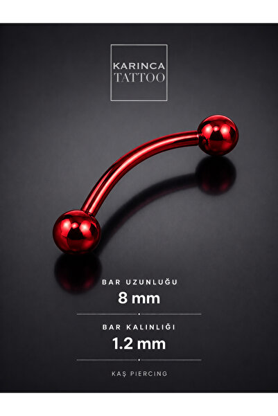 Karınca Piercing Kırmızı Helix Kulak Conch Orbital Snug Kıkırdak Kaş Piercing