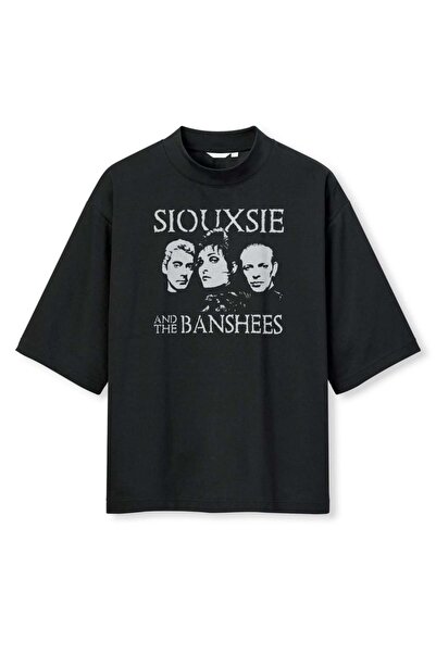 buzagi tasarım ürünleri Siouxsie and the Banhees Digital Print Oversize Black...