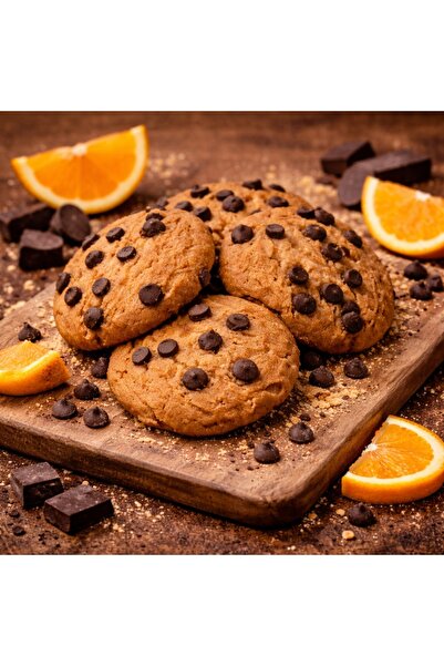 cookies Μπισκότο Πορτοκαλί Σοκολάτα με κομματάκια σοκολάτας χωρίς ζάχαρη