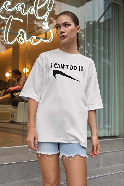 buzagi tasarım ürünleri Sarcastic Oversize Unisex White T-Shirt