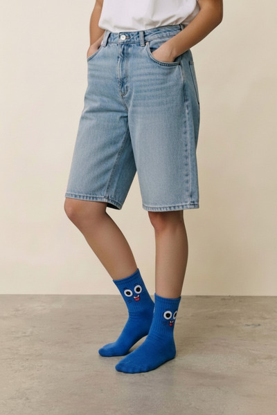 Socks Stores Unisex šarene čarape sa emoji uzorcima, pamučne, mekane, tekstur...