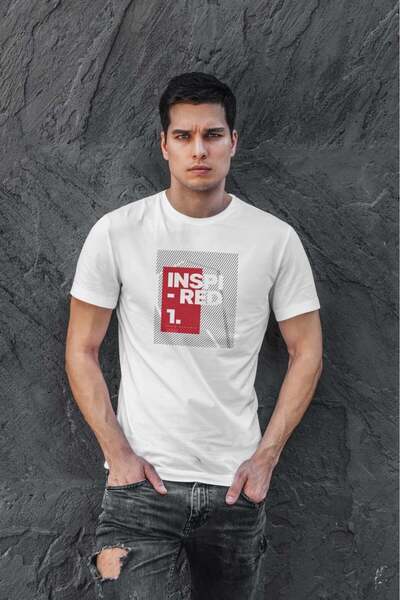 buzagi tasarım ürünleri Inspired Digital Printing Regular Fit White Unisex T-...