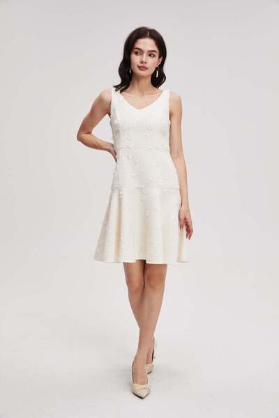 menta Sleeveless patterned short dress