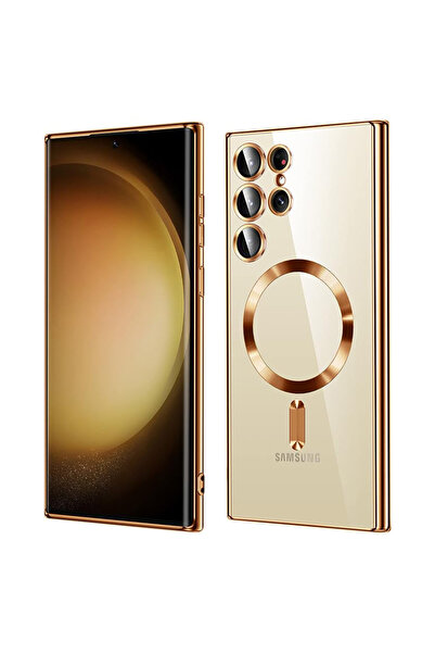 Techsuit Husă pentru Samsung Galaxy S23 Ultra, Lux Crystal MagSafe, argintiu ...