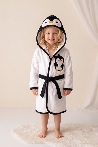 Sarebaby Lonely Hero ™   Children's Bathrobe Natural Cotton