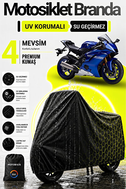 Motobros Yamaha R6 Black Waterproof Durable Motorcycle - Life Fabric