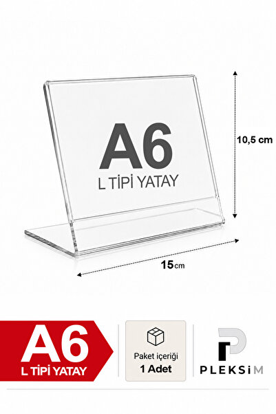 ulusoypleksi 1 Adet A6 L Tipi Yatay 10,5X15 Cm Şeffaf Pleksi Föylük Resimlik ...