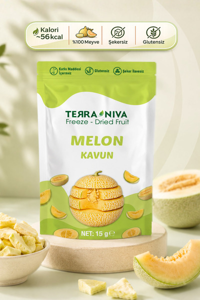 Terra Niva Kavun Kuru Meyve Cipsi - Dondurularak Kurutulmuş Freeze Dried Çıtı...