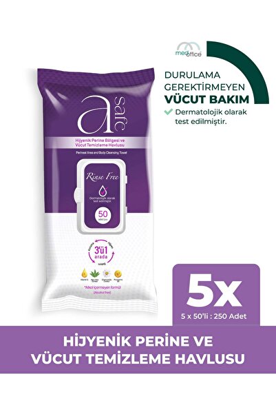 ASAFE A-Safe Hijyenik Perine Ve Vücut Temizleme Havlusu x 5 adet