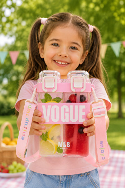 M&B WATER BOTTLE زجاجة مياه فوغ ذات مقصورة مزدوجة، غطاء مزدوج، شفاطة، تعليق ل...