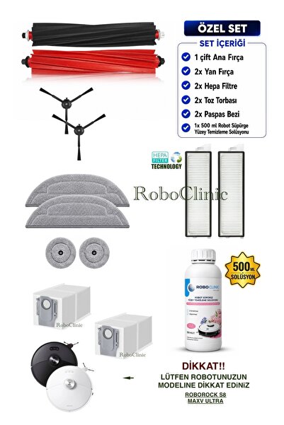 Roboclinic Roborock S8 Maxv Ultra Robot Vacuum Cleaner Compatible Spare Parts...