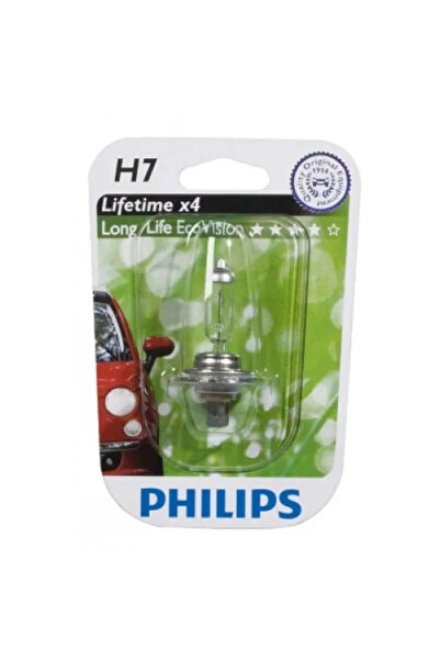 Philips Bec halogen pentru faruri auto Longlife EcoVision H7 55W 12V 12972LLE...