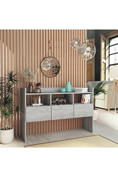 Concept Servantă, gri beton, 105x30x70 cm, PAL