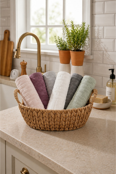 Bikaya Home Nurpak 6-Piece Kilim Patterned Kitchen Towels |   30X50 cm |   10...