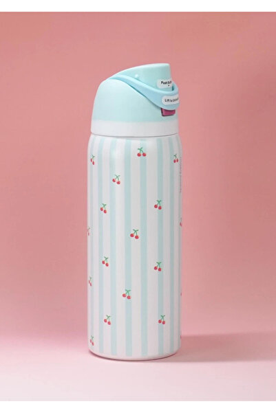 Alvora Owala 32 oz (946 ml) Kilitli Kapaklı Çift İçimli Çelik Desenli Termos