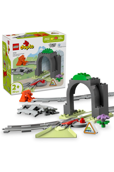 LEGO Σετ περιπέτειας Duplo Town Train Tunnel & Rails 10425 - Ηλικίες 2+, 20 τ...