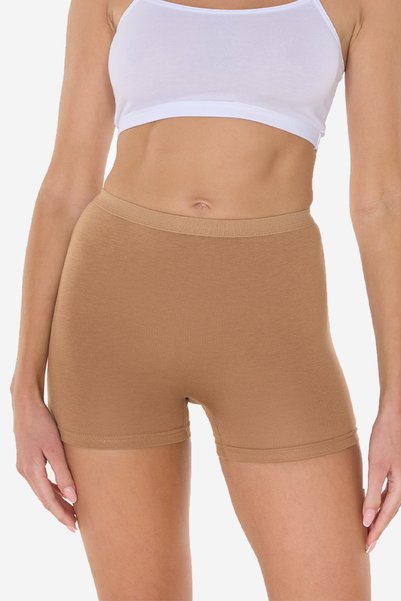 Malabadi Women's Cappuccino Invisible Non-Marking Modal High Waist Boxer 108