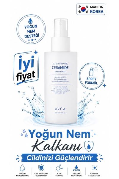 AVCA Ultra Nemlendirici Seramid Krem Mist 150 ml - Ultra Hydrating Ceramide C...