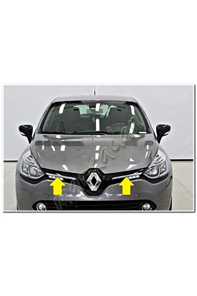 DB Chrome Renault Clio 4 Ön Panjur Nikelajı 2012-2017 2 Parça P.Çelik