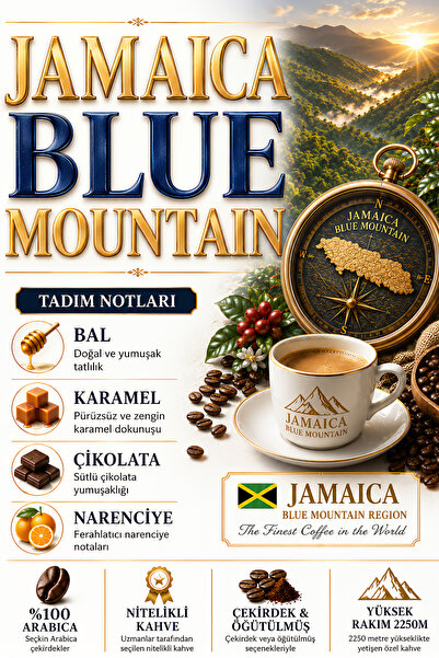 for coffee Jamaica Blue Mountain Kahve 250g – Filtre & Espresso Uyumlu (Çekir...