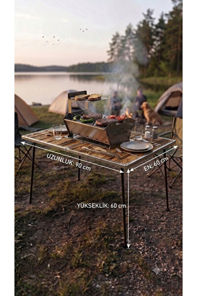 TIDY OUTDOOR Barbekü masası, Mangal masası, kamp masası, mangallı masa, pikni...