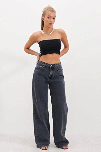 HAKKE Vintage Yıkamalı Düz Paça Jean Pantolon