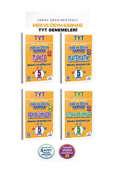 Kurul Yayıncılık 2027 TYT Yapay Zeka Destekli MEB ve ÖSYM Karması Denemeleri ...
