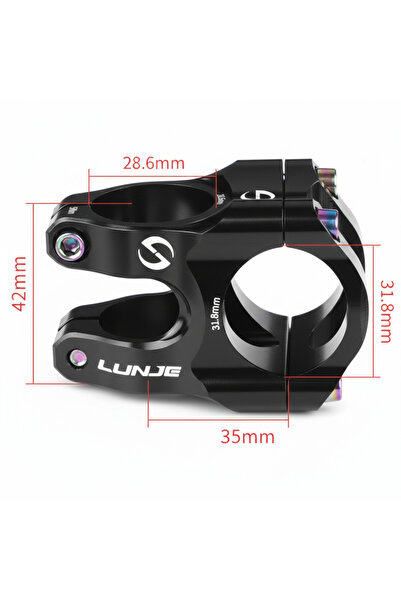 tur bike Siyah Lunje Gidon Boğazı 31.8 Mm