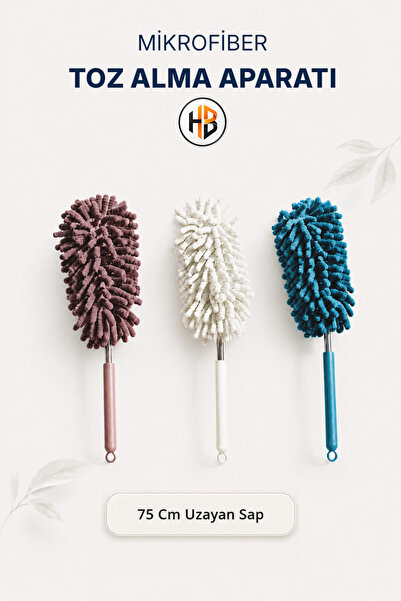 HOBİLON 75 CM Uzayabilen Mikrofiber Toz Alma Mopu - Bilgisayar-Dolap İçi-Ev v...