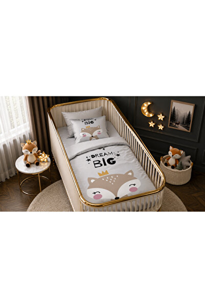 Fabeteks Big Dreams Kur Fox Single Digital Baby Bedding Set