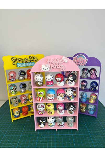 SG Studio Hello Kitty Temalı Flipperz Oyuncak Standı Pembe Oyuncak Organizer
