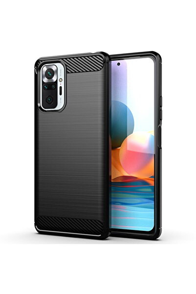 Techsuit Husa pentru Xiaomi Redmi Note 10 Pro / Note 10 Pro Max - Carbon Sili...