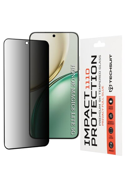 Techsuit Folie pentru Honor Magic8 Lite - 111D Privacy Full Glue - Negru